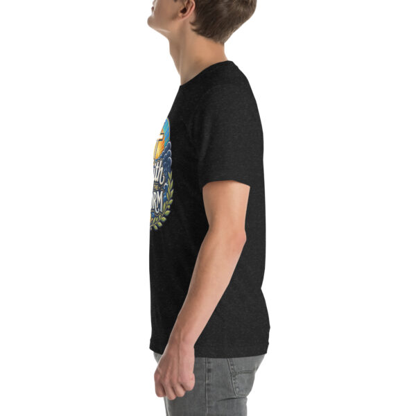 unisex-staple-t-shirt-black-heather-left-6a1b69e438a22.jpg Faith Over The Storm T-Shirt