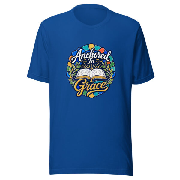 Anchored In Grace Graphic Tee mockup 2