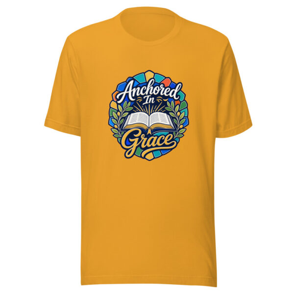 Anchored In Grace Graphic Tee mockup 4