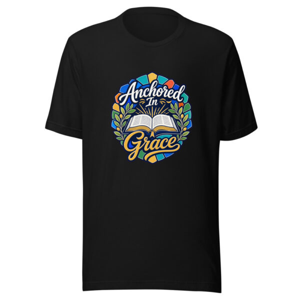 Anchored In Grace Graphic Tee mockup 7