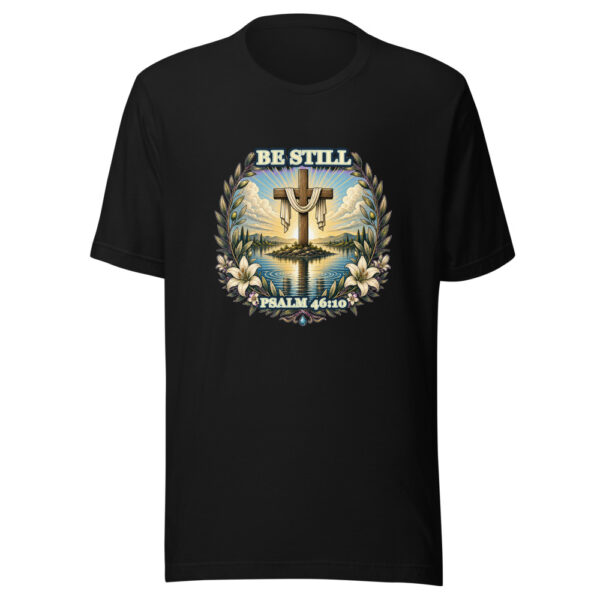 BE STILL / PSALM 46:10 Heartbeat-20260614-christianshirtstore-codex Graphic Tee mockup 1 BE STILL / PSALM 46:10 Heartbeat-20260614-christianshirtstore-codex Graphic Tee front view