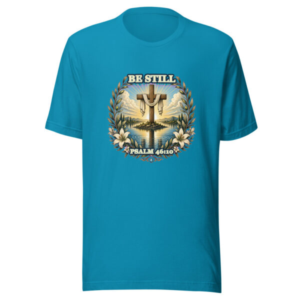 BE STILL / PSALM 46:10 Heartbeat-20260614-christianshirtstore-codex Graphic Tee mockup 2