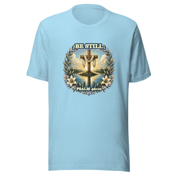 BE STILL / PSALM 46:10 Heartbeat-20260614-christianshirtstore-codex Graphic Tee mockup 5