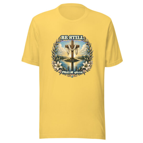 BE STILL / PSALM 46:10 Heartbeat-20260614-christianshirtstore-codex Graphic Tee mockup 6