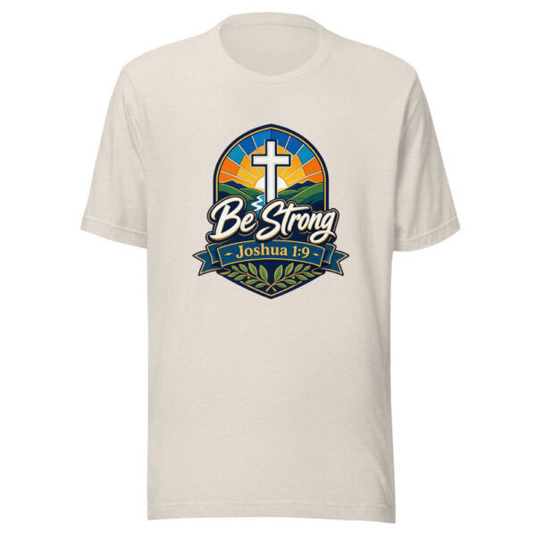 Be Strong Joshua 1:9 Graphic Tee mockup 8