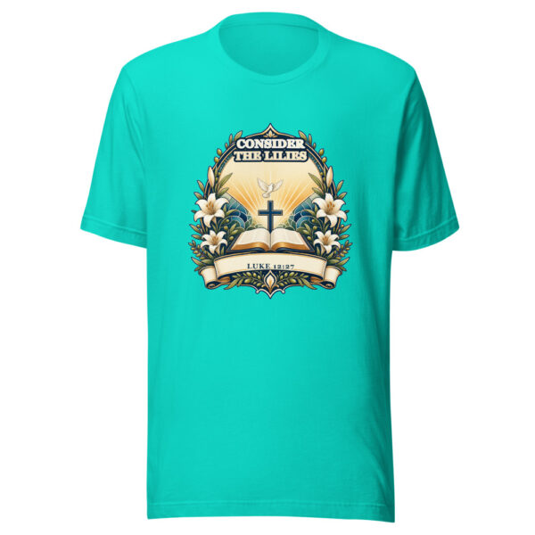 CONSIDER THE LILIES Heartbeat-20260614-christianshirtstore-codex Graphic Tee mockup 3