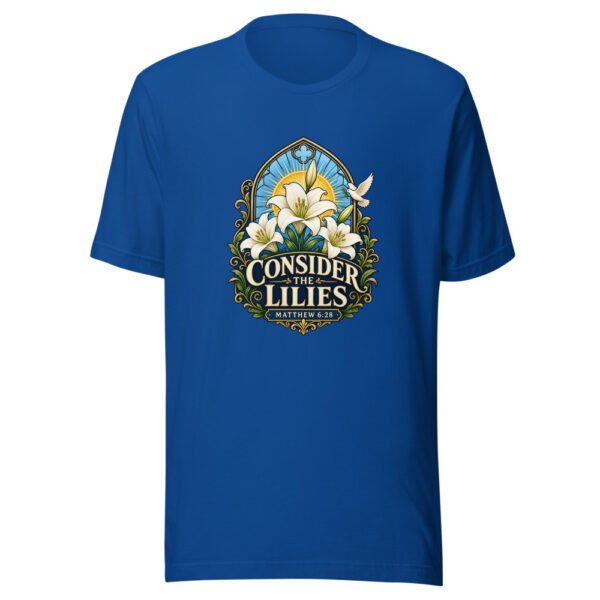 Consider The Lilies Matthew 6:28 Heartbeat-20260613-manual-codex Graphic Tee mockup 2