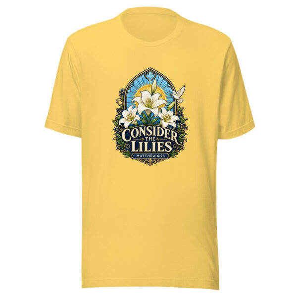 Consider The Lilies Matthew 6:28 Heartbeat-20260613-manual-codex Graphic Tee mockup 6