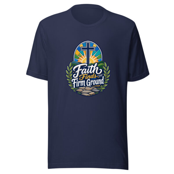 Faith Finds Firm Ground Graphic Tee front view