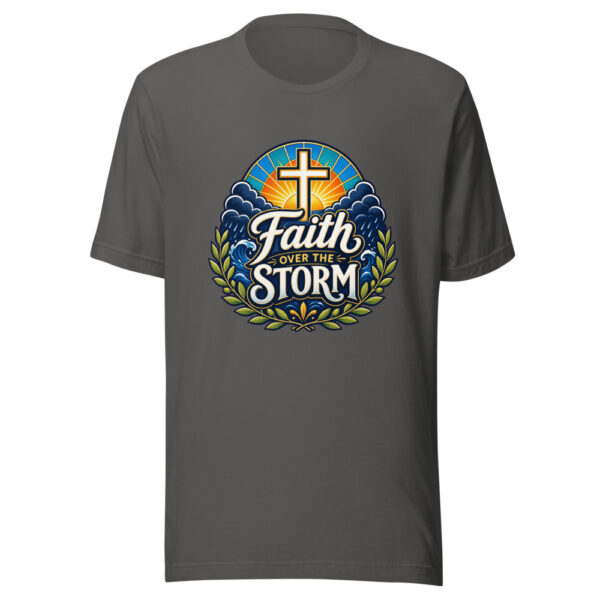 Faith Over The Storm Graphic Tee mockup 3
