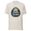 Faith Over The Storm Graphic Tee mockup 8