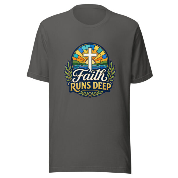 Faith Runs Deep Graphic Tee mockup 1 Faith Runs Deep Graphic Tee front view