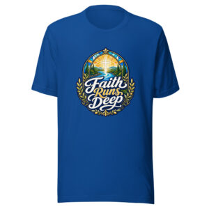 Faith Runs Deep Graphic Tee front view
