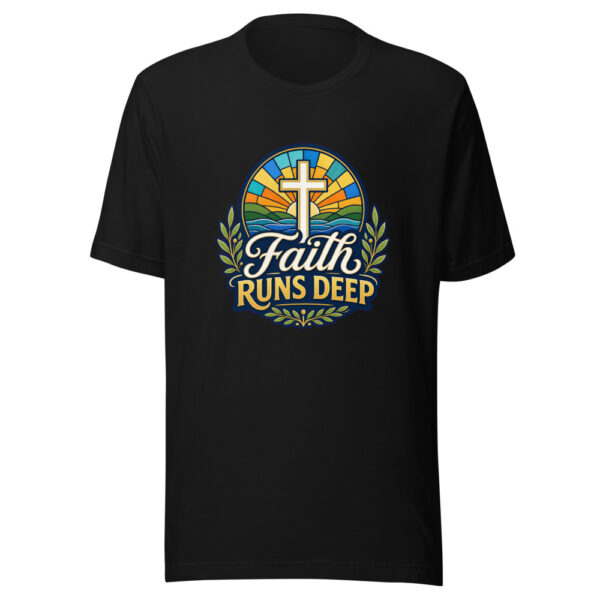 Faith Runs Deep Graphic Tee mockup 2 Faith Runs Deep Graphic Tee mockup 2