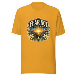 Fear Not Isaiah 41:10 Heartbeat-20260613-christian-codex Graphic Tee front view