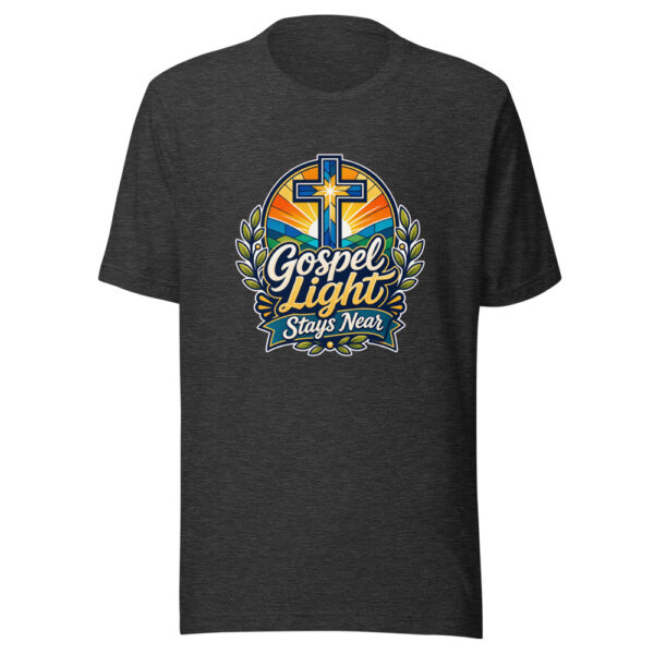 Gospel Light Stays Near Graphic Tee mockup 6