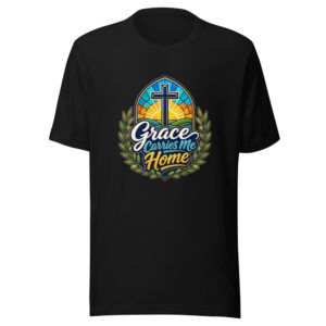 Grace Carries Me Home Graphic Tee mockup 1 Grace Carries Me Home Graphic Tee front view