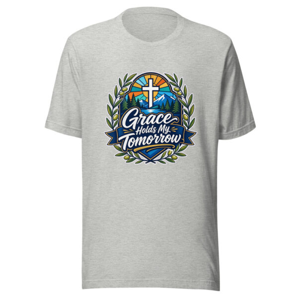 Grace Holds My Tomorrow Graphic Tee mockup 4 Grace Holds My Tomorrow Graphic Tee mockup 4