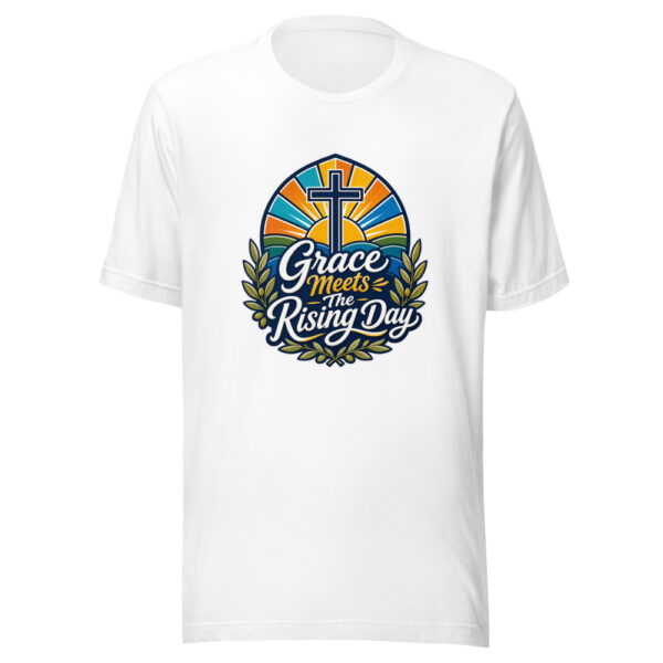 Grace Meets The Rising Day Graphic Tee mockup 3 Grace Meets The Rising Day Graphic Tee mockup 3