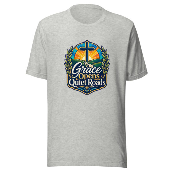 Grace Opens Quiet Roads Graphic Tee mockup 6 Grace Opens Quiet Roads Graphic Tee mockup 6