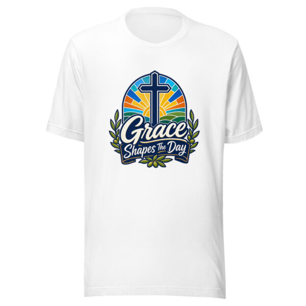 Grace Shapes The Day Graphic Tee mockup 2