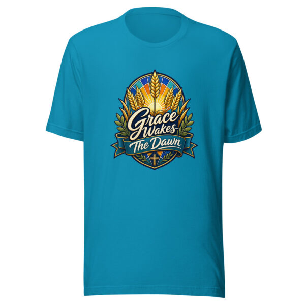 Grace Wakes The Dawn Graphic Tee mockup 2