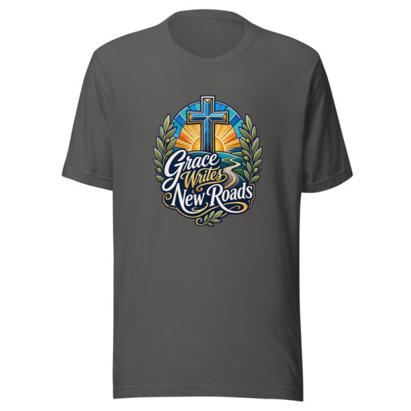 Grace Writes New Roads Graphic Tee mockup 4
