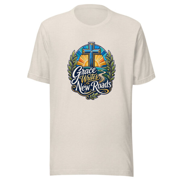 Grace Writes New Roads Graphic Tee mockup 8