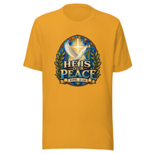 He Is Our Peace Eph. 2:14 Heartbeat-20260613-manual-codex Graphic Tee front view