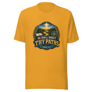He Shall Direct Thy Paths Prov. 3:6 Heartbeat-20260613-manual-codex Graphic Tee front view