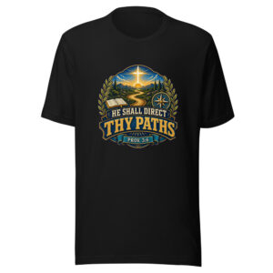 He Shall Direct Thy Paths Prov. 3:6 Heartbeat-20260613-manual-codex Graphic Tee mockup 1 He Shall Direct Thy Paths Prov. 3:6 Heartbeat-20260613-manual-codex Graphic Tee front view