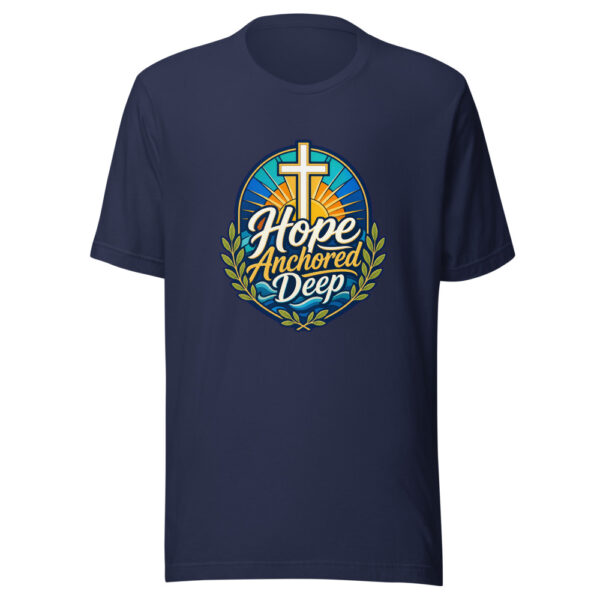 Hope Anchored Deep Graphic Tee mockup 4 Hope Anchored Deep Graphic Tee mockup 4