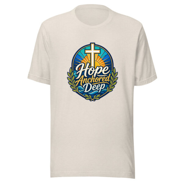 Hope Anchored Deep Graphic Tee mockup 8 Hope Anchored Deep Graphic Tee mockup 8