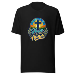 Hope In His Hands Graphic Tee mockup 1 Hope In His Hands Graphic Tee front view