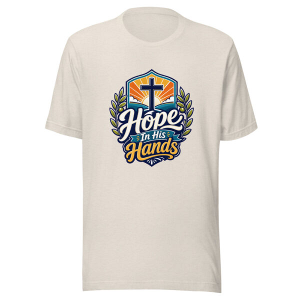 Hope In His Hands Graphic Tee mockup 8