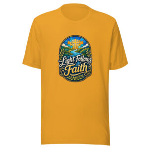 Light Follows Faith Graphic Tee front view