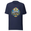Loved By The King Graphic Tee mockup 2