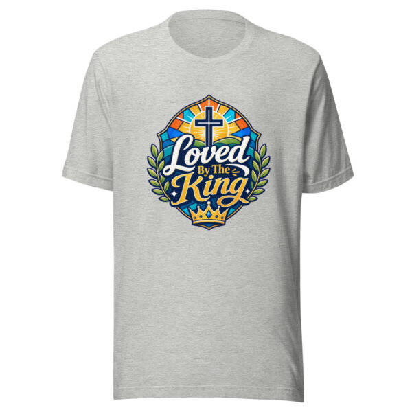 Loved By The King Graphic Tee mockup 4