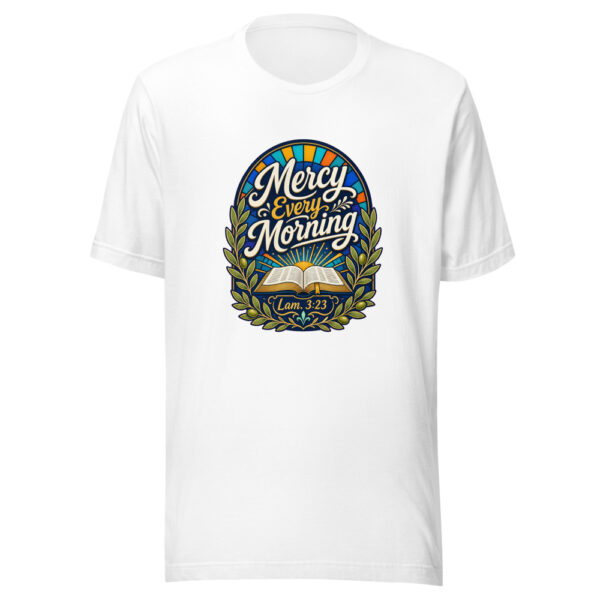 Mercy Every Morning Lam. 3:23 Graphic Tee mockup 5 Mercy Every Morning Lam. 3:23 Graphic Tee mockup 5