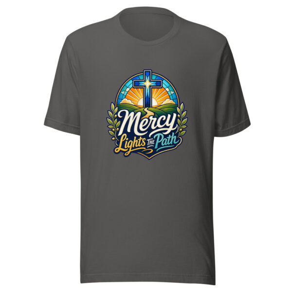 Mercy Lights The Path Graphic Tee mockup 5
