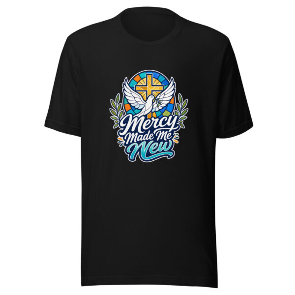 Mercy Made Me New Graphic Tee mockup 1 Mercy Made Me New Graphic Tee front view