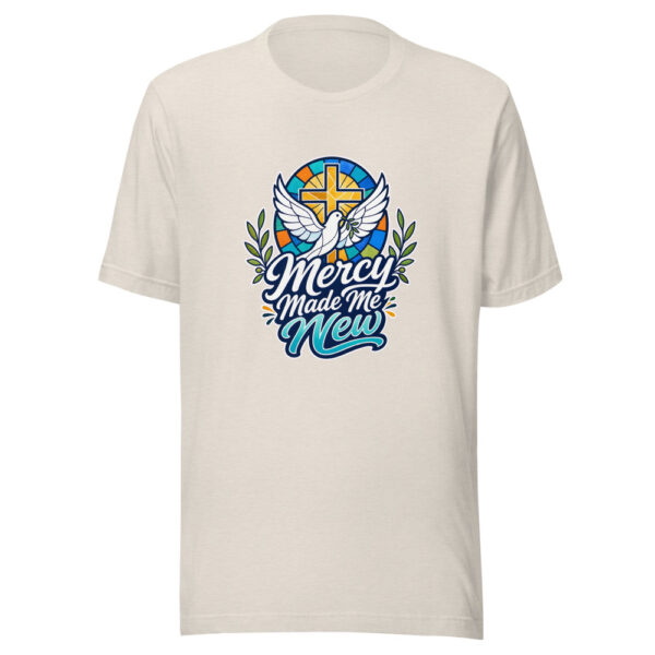 Mercy Made Me New Graphic Tee mockup 8