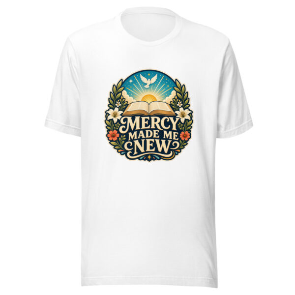 MERCY MADE ME NEW Heartbeat-20260624-codex-fallback Graphic Tee mockup 4