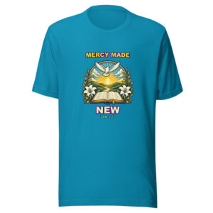 MERCY MADE NEW Heartbeat-20260614-christianshirtstore-codex Graphic Tee front view