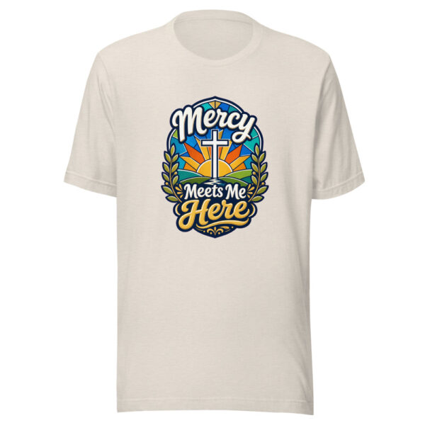 Mercy Meets Me Here Graphic Tee mockup 1 Mercy Meets Me Here Graphic Tee front view