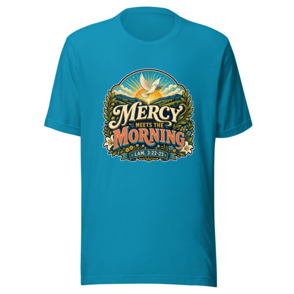 Mercy Meets The Morning Lam. 3:22-23 Heartbeat-20260613-verse-codex Graphic Tee mockup 3 Mercy Meets The Morning Lam. 3:22-23 Heartbeat-20260613-verse-codex Graphic Tee mockup 3