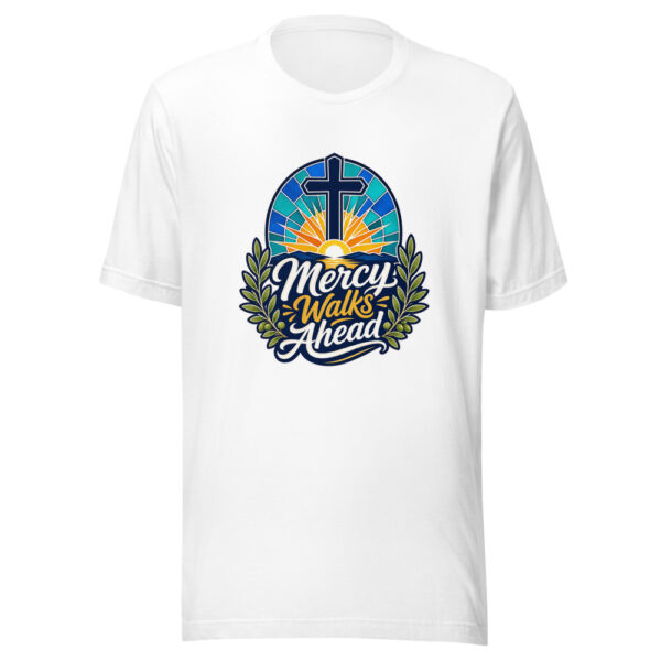 Mercy Walks Ahead Graphic Tee mockup 2