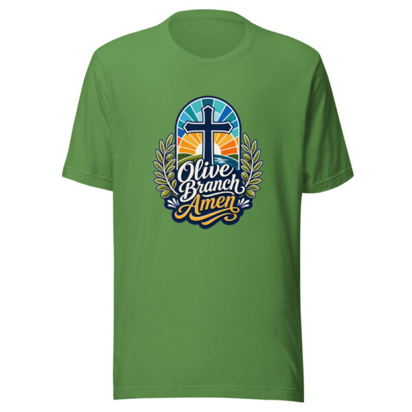 Olive Branch Amen Graphic Tee mockup 3
