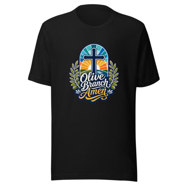 Olive Branch Amen Graphic Tee mockup 7