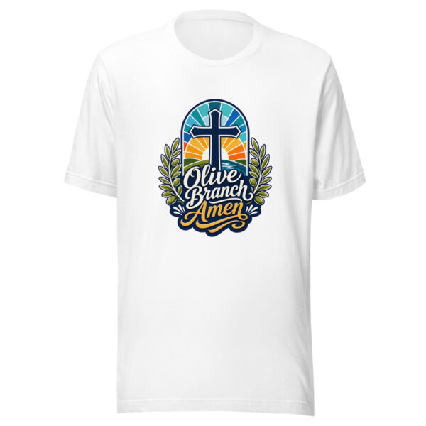 Olive Branch Amen Graphic Tee mockup 8